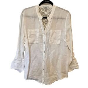 Angela Mara Linen Blouse‎